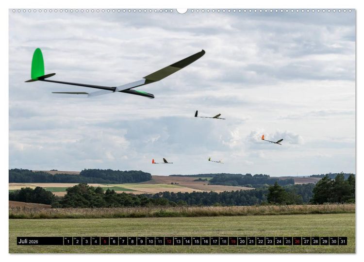 Produktbild: Modellflugkalender 2026 (Wandkalender 2026 DIN A2 quer), CALVENDO Monatskalender