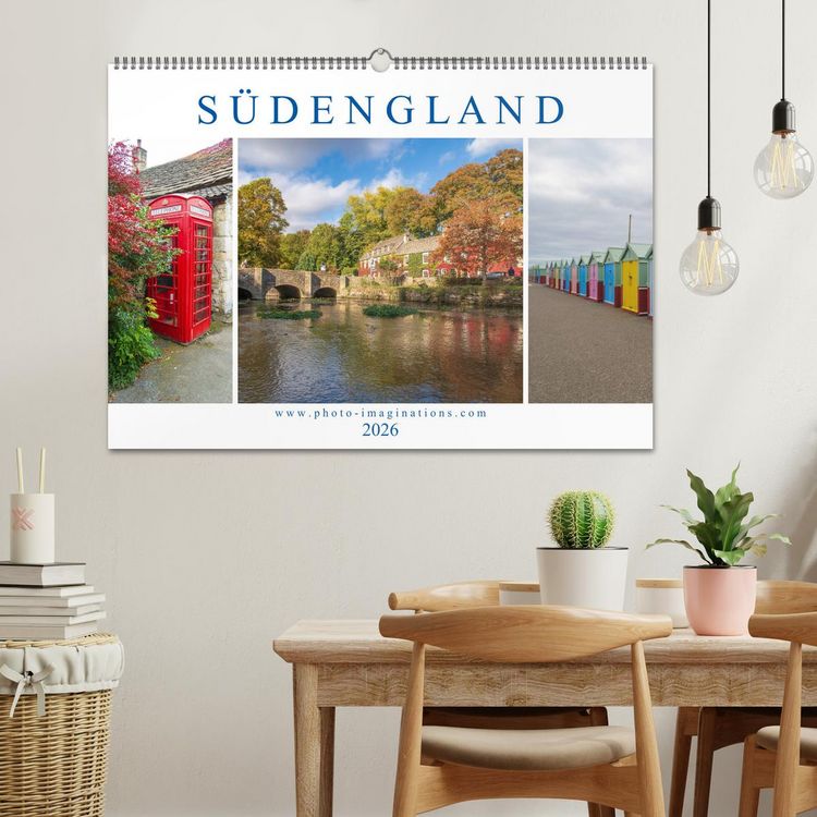 Produktbild: Bezauberndes S&uuml;dengland (Wandkalender 2026 DIN A2 quer), CALVENDO Monatskalender