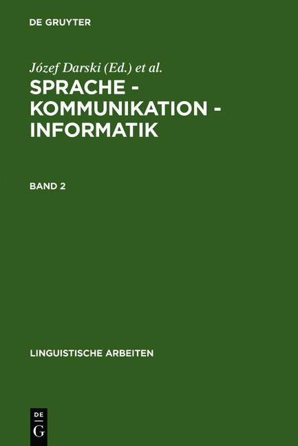 Produktbild: Sprache &ndash; Kommunikation &ndash; Informatik. Band 2