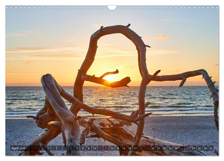 Produktbild: Sonnenunterg&auml;nge an Ostseek&uuml;ste und Bodden (Wandkalender 2026 DIN A3 quer), CALVENDO Monatskalender
