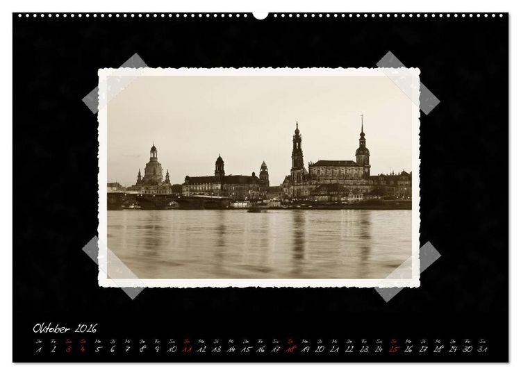 Produktbild: Dresden - Ein Kalender mit Fotografien wie aus einem alten Fotoalbum (hochwertiger Premium Wandkalender 2026 DIN A2 quer), Kunstdruck in Hochglanz