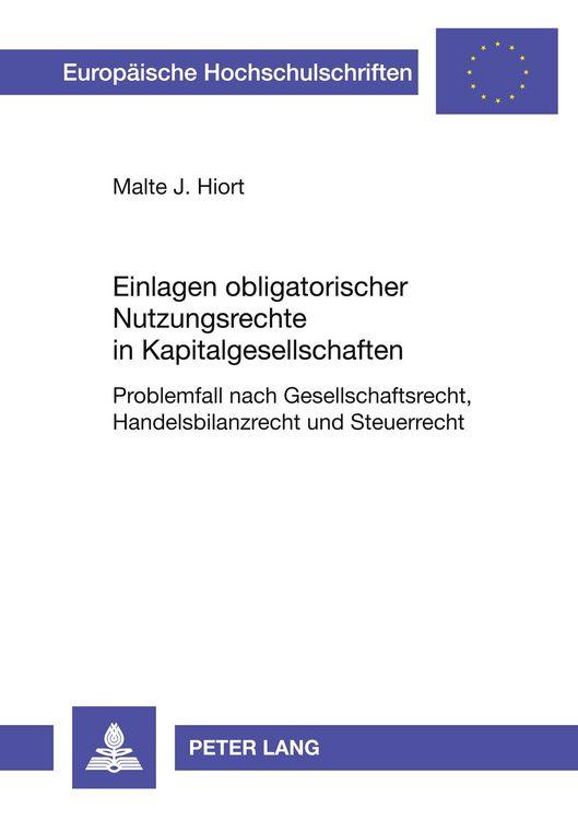 Produktbild: Einlagen obligatorischer Nutzungsrechte in Kapitalgesellschaften