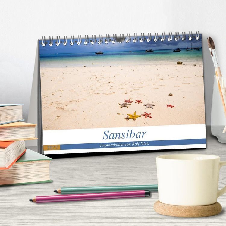 Produktbild: Sansibar - Impressionen von Rolf Dietz (Tischkalender 2027 DIN A5 quer), CALVENDO Monatskalender