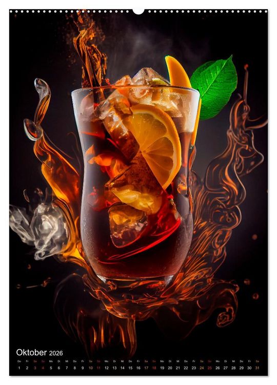 Produktbild: Cocktails - Bew&auml;hrter Genuss neu interpretiert (Wandkalender 2026 DIN A2 hoch), CALVENDO Monatskalender