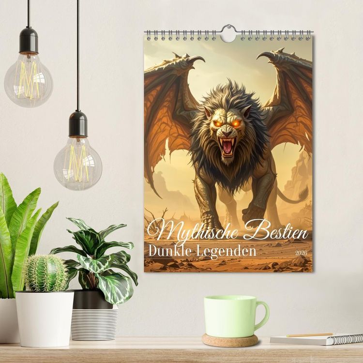 Produktbild: Mythische Bestien &ndash; Dunkle Legenden (Wandkalender 2026 DIN A4 hoch), CALVENDO Monatskalender
