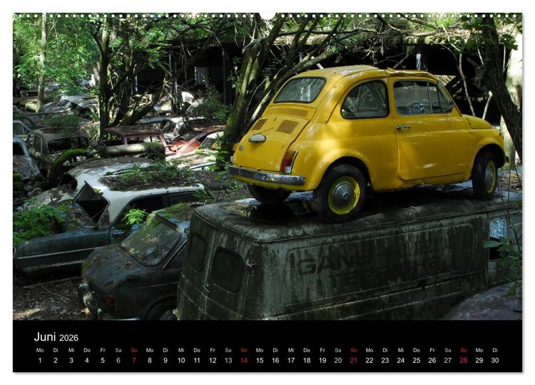 Produktbild: ROSTLAUBEN Die sch&ouml;nsten Autowracks (hochwertiger Premium Wandkalender 2026 DIN A2 quer), Kunstdruck in Hochglanz