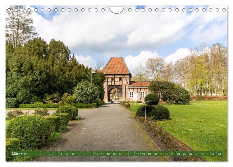 Produktbild: D&uuml;lmen - Wildpferde, Burgen und Schl&ouml;sser (Wandkalender 2026 DIN A4 quer), CALVENDO Monatskalender