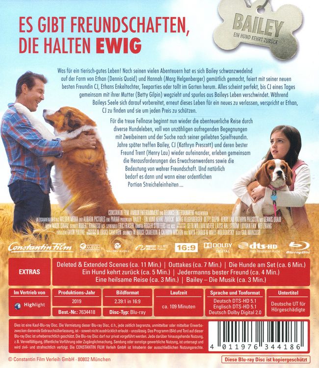 Produktbild: Bailey - Ein Hund kehrt zur&uuml;ck