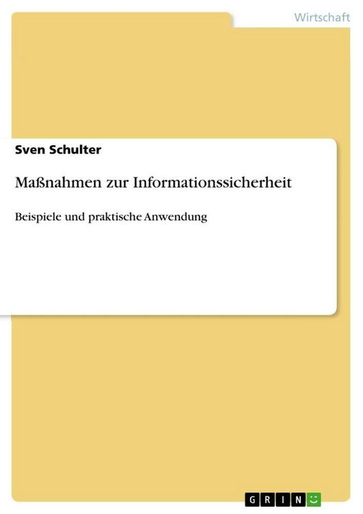Produktbild: Ma&szlig;nahmen zur Informationssicherheit