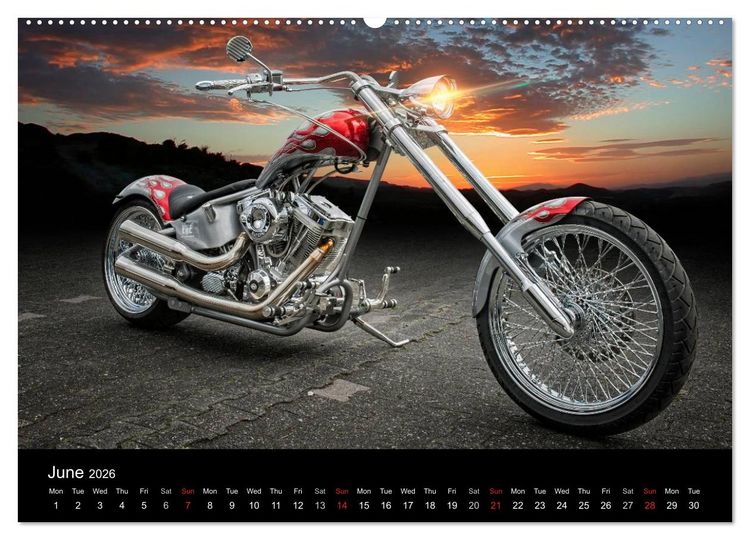 Produktbild: Motorbike Dreams (High Quality Premium Wall Calendar 2026 DIN A2 landscape),CALVENDO 12 Month Wall Calendar