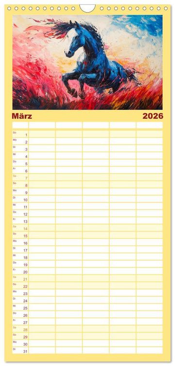 Produktbild: Familienplaner 2026 - Wilde Sch&ouml;nheiten. Ein Jahr mit majest&auml;tischen Tieren mit 5 Spalten (Wandkalender, 21 x 45 cm) CALVENDO