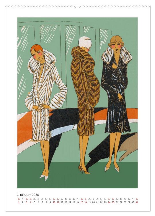 Produktbild: Paris Fashion Art d&eacute;co (hochwertiger Premium Wandkalender 2026 DIN A2 hoch), Kunstdruck in Hochglanz