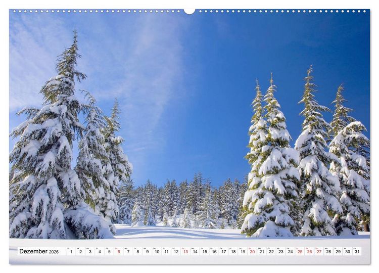 Produktbild: Winter. Zauberhafte Schneelandschaften (Wandkalender 2026 DIN A2 quer), CALVENDO Monatskalender