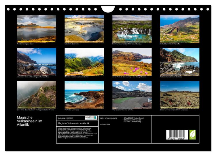 Produktbild: Magische Vulkaninseln im Atlantik (Wandkalender 2026 DIN A4 quer), CALVENDO Monatskalender
