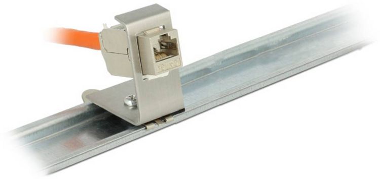 Produktbild: Delock 86259 Hutschienenadapter f&uuml;r Keystone Modul IP20 Schraubbefestigung Unbest&uuml;ckt Grau