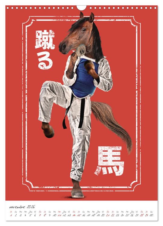 Produktbild: Combattant animal (Calendrier mural 2026 DIN A3 horizontal), CALVENDO calendrier mensuel