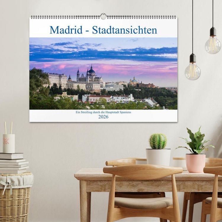 Produktbild: Madrid - Stadtansichten (Wandkalender 2026 DIN A2 quer), CALVENDO Monatskalender