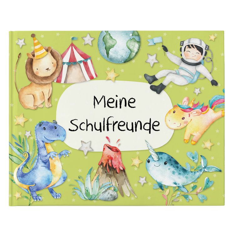 Produktbild: Freundebuch - Meine Schulfreunde - Design 2 - grünes Cover
