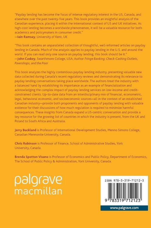 Produktbild: Payday Lending in Canada in a Global Context