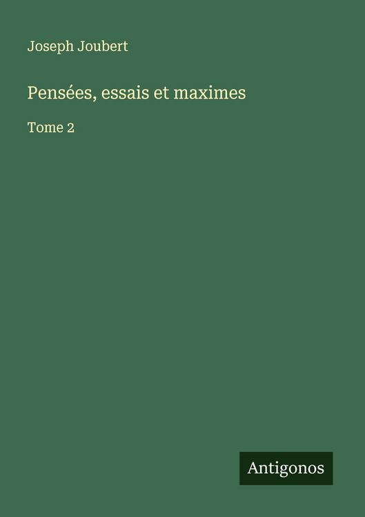 Produktbild: Pens&eacute;es, essais et maximes