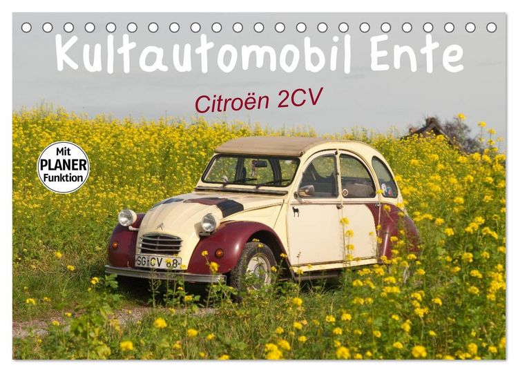 Produktbild: Kultautomobil Ente Citro&euml;n 2CV (Tischkalender 2025 DIN A5 quer), CALVENDO Monatskalender