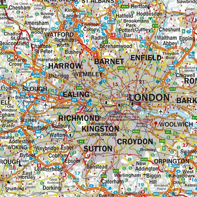 England Wales 1 : 400 000. Autokarte