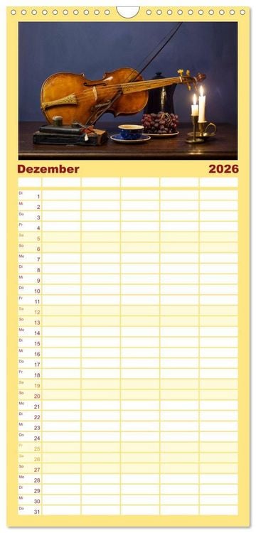 Produktbild: Familienplaner 2026 - Centralto Viola und Violino mit 5 Spalten (Wandkalender, 21 x 45 cm) CALVENDO