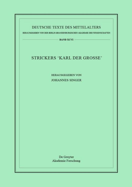 Produktbild: Strickers Karl der Gro&szlig;e