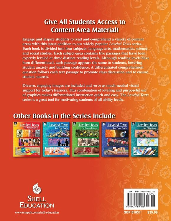 Produktbild: Leveled Texts for Fourth Grade