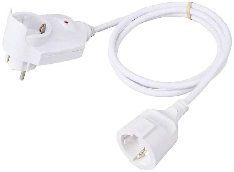 Produktbild: Sygonix SY-6248190 Strom Verl&auml;ngerungskabel 16A Wei&szlig; 1.50m H05VV-F 3G 1,5mm&sup2;