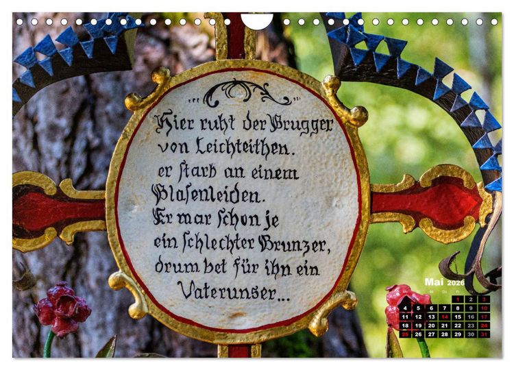 Produktbild: Lustige Marterlspr&uuml;che (Wandkalender 2026 DIN A4 quer), CALVENDO Monatskalender