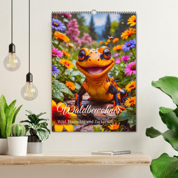 Produktbild: Waldbewohner - Wild, Flauschig und Zuckers&uuml;&szlig; (Wandkalender 2026 DIN A2 hoch), CALVENDO Monatskalender