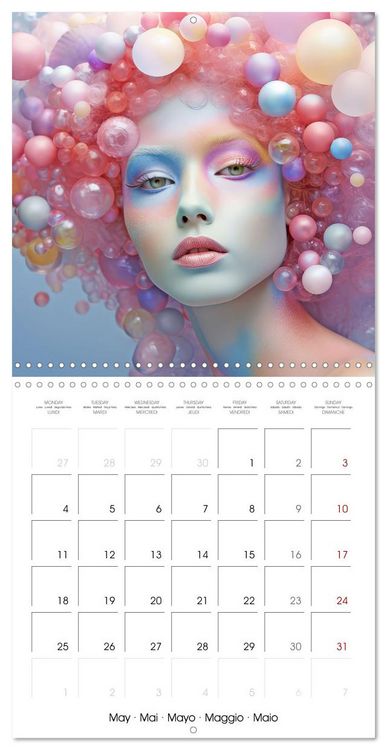 Produktbild: Fascination artful hair (Wall Calendar 2026 12 &times; 12 Inch) CALVENDO 12 Month Wall Calendar