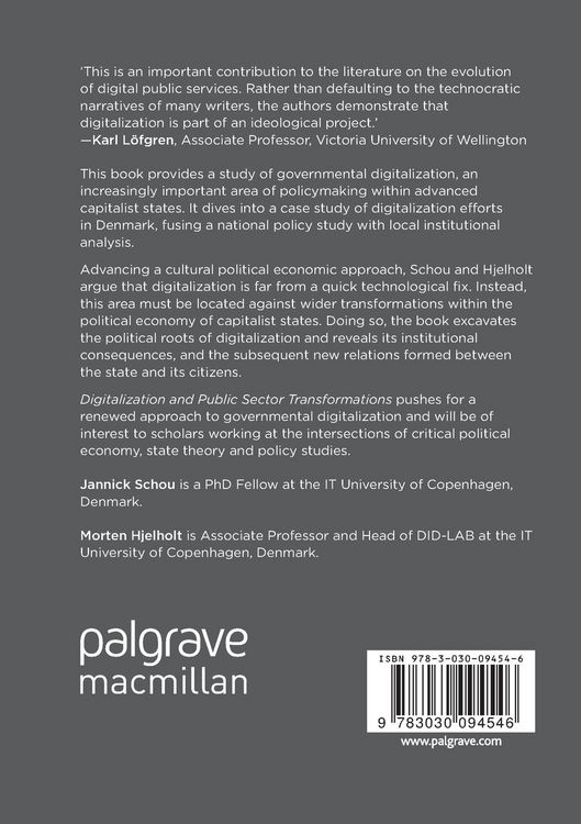 Produktbild: Digitalization and Public Sector Transformations