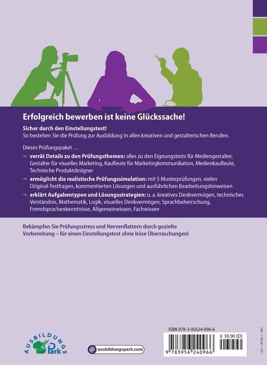 Produktbild: Der Einstellungstest/Eignungstest zur Ausbildung: Mediengestalter, Gestalter f&uuml;r