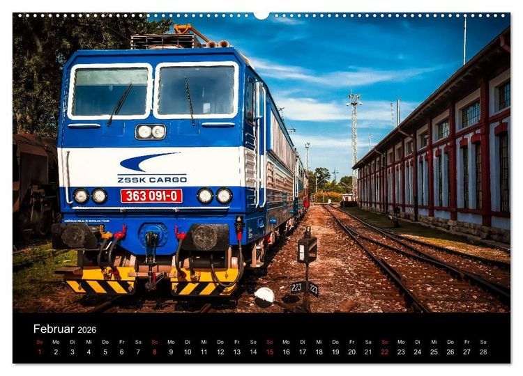 Produktbild: Lokomotiven 2026 (Wandkalender 2026 DIN A2 quer), CALVENDO Monatskalender