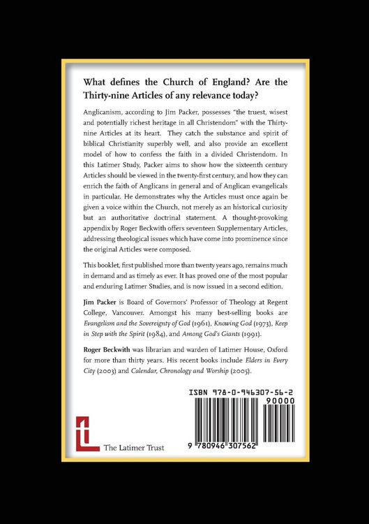 Produktbild: The Thirty-Nine Articles