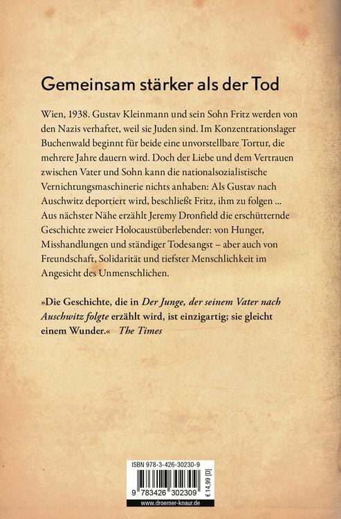Produktbild: Der Junge, der seinem Vater nach Auschwitz folgte