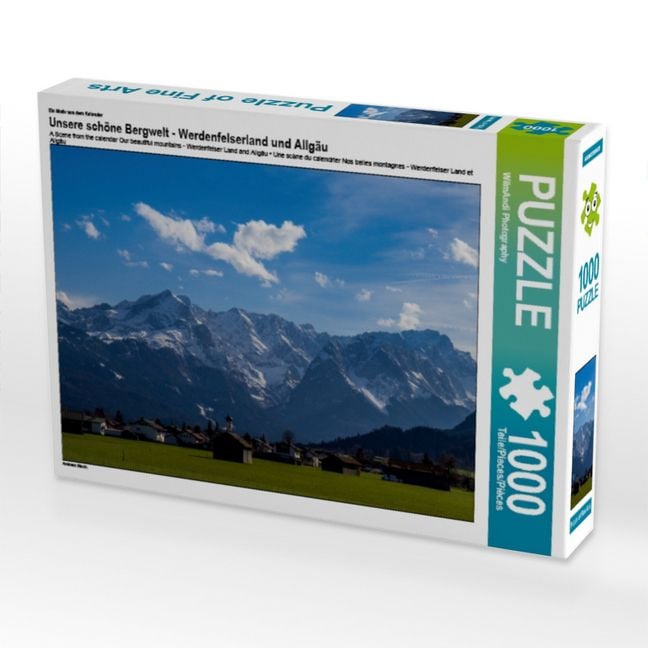 Produktbild: CALVENDO Puzzle Ein Motiv aus dem Kalender Unsere sch&ouml;ne Bergwelt - Werdenfelserland und Allg&auml;u | 1000 Teile Lege-Gr&ouml;&szlig;e 64x48cm Foto-Puzzle f&uuml;r gl&uuml;ckliche Stunden