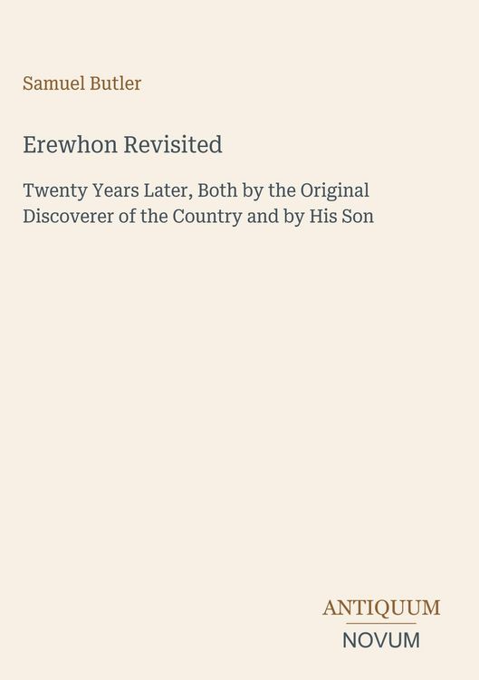 Produktbild: Erewhon Revisited