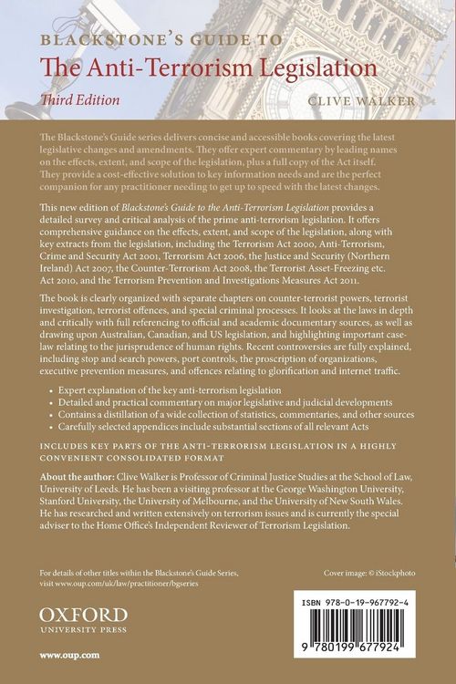 Produktbild: Blackstone's Guide to the Anti-Terrorism Legislation