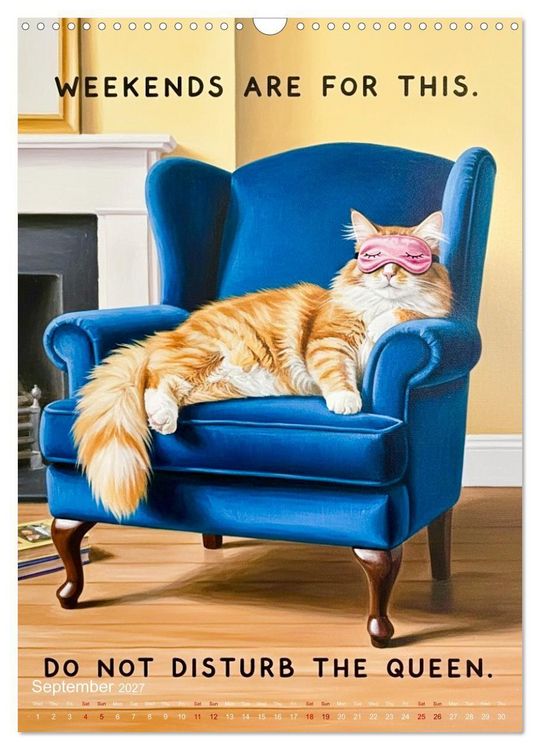Produktbild: CATitude A YEAR OF CAT LIFE (Wall Calendar 2027 DIN A3 portrait), CALVENDO 12 Month Wall Calendar