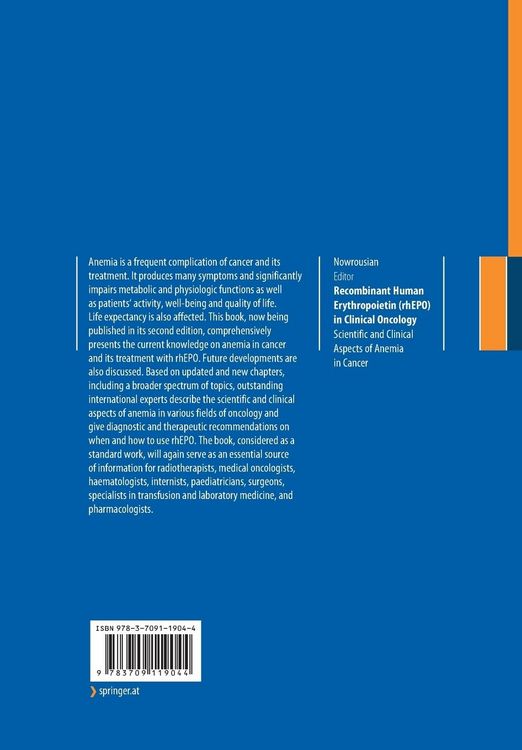 Produktbild: Recombinant Human Erythropoietin (rhEPO) in Clinical Oncology