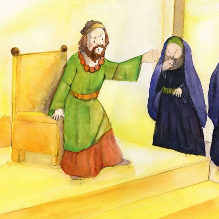 Produktbild: Josef, Maria und Jesus m&uuml;ssen fliehen. Mini-Bilderbuch.
