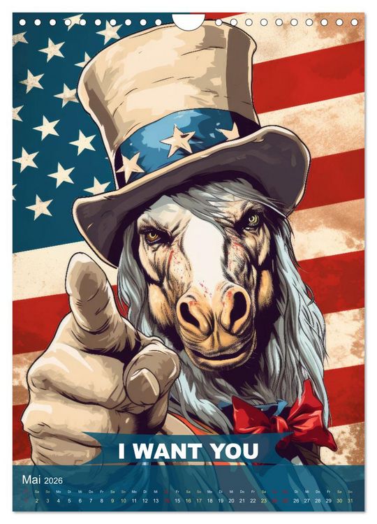 Produktbild: I want you im tierischen Design (Wandkalender 2026 DIN A4 hoch), CALVENDO Monatskalender