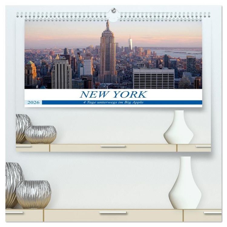Produktbild: New York - 4 Tage unterwegs im Big Apple (hochwertiger Premium Wandkalender 2026 DIN A2 quer), Kunstdruck in Hochglanz