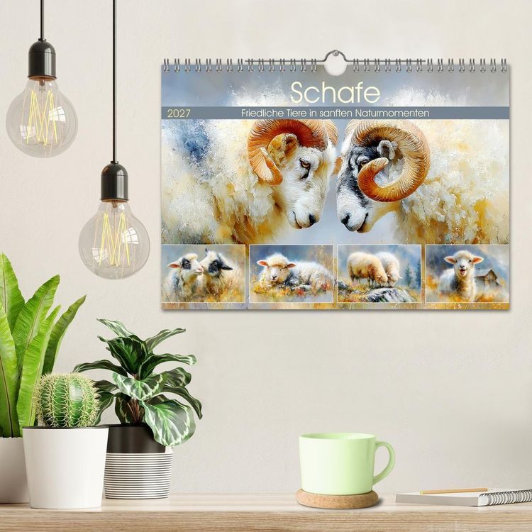 Produktbild: Schafe. Friedliche Tiere in sanften Naturmomenten (Wandkalender 2027 DIN A4 quer), CALVENDO Monatskalender