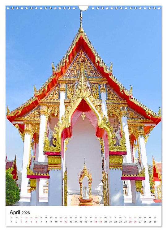 Produktbild: Wat Chalong - Tempel mit ganz speziellem Charme (Wandkalender 2026 DIN A3 hoch), CALVENDO Monatskalender