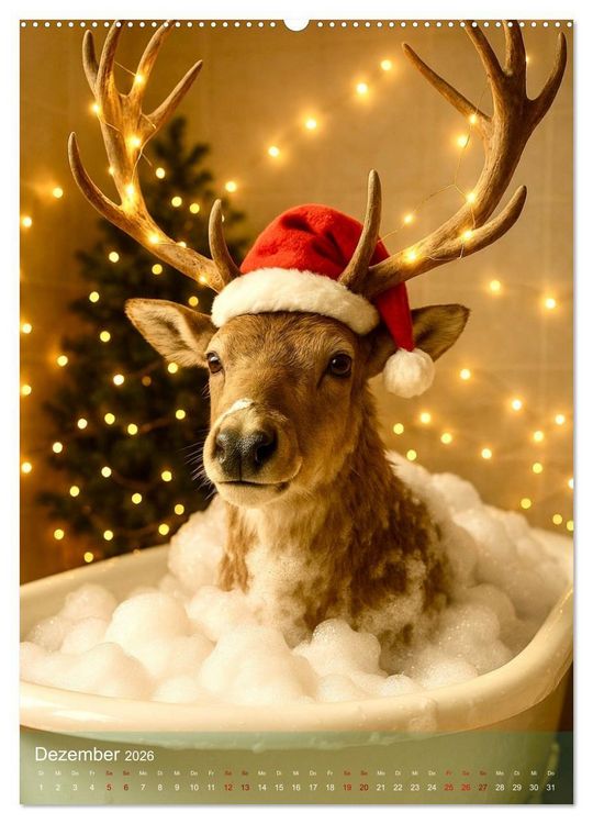 Produktbild: Tiere, Schaum und gute Laune (Wandkalender 2026 DIN A2 hoch), CALVENDO Monatskalender