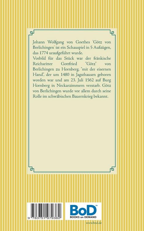Produktbild: G&ouml;tz von Berlichingen mit der eisernen Hand
